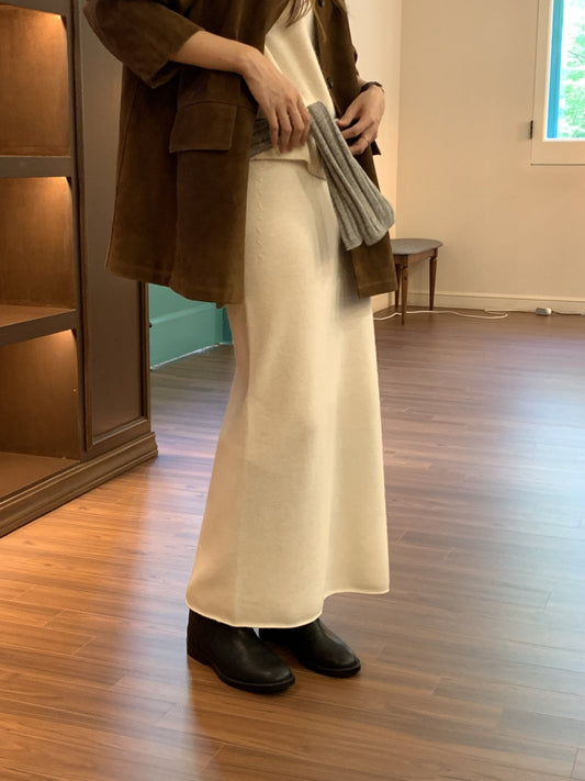Amel wholegament cashmere knit skirt-3col