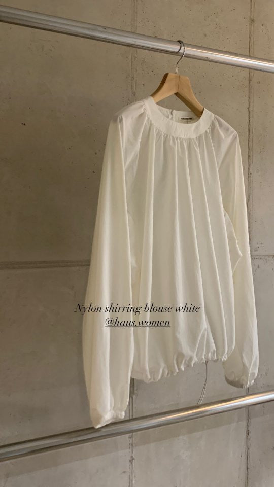 black即納 Haus nylon shirring blouse-2col