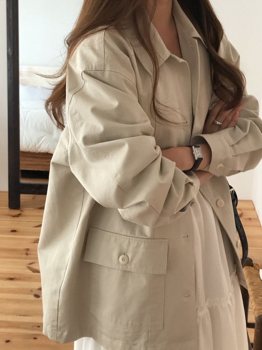 Glebe cotton bomber jacket-2col