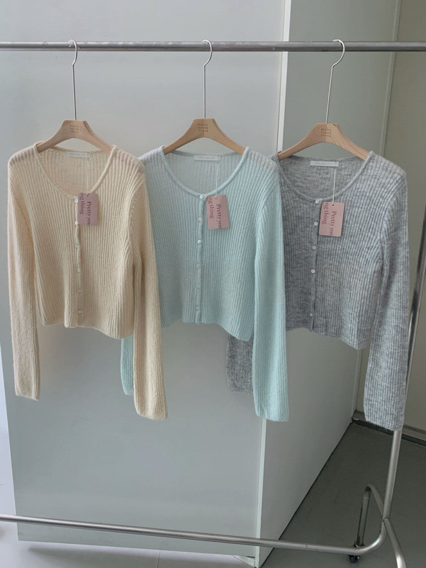 Raul rib cardigan-3col
