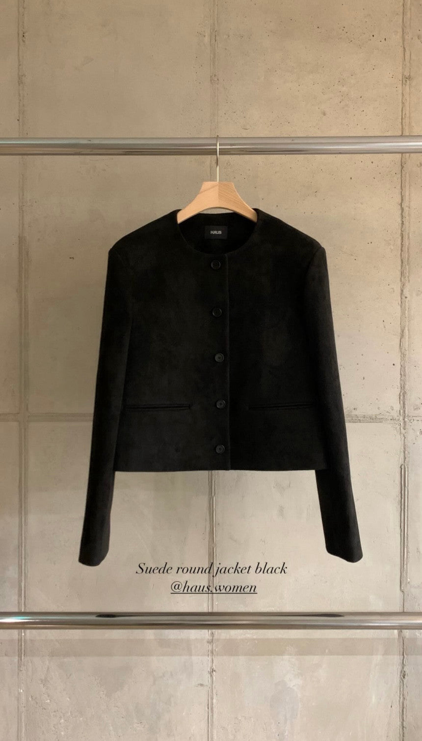 haus suede round jacket-2col