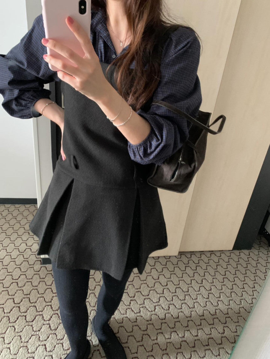 Venice check blouse-2col