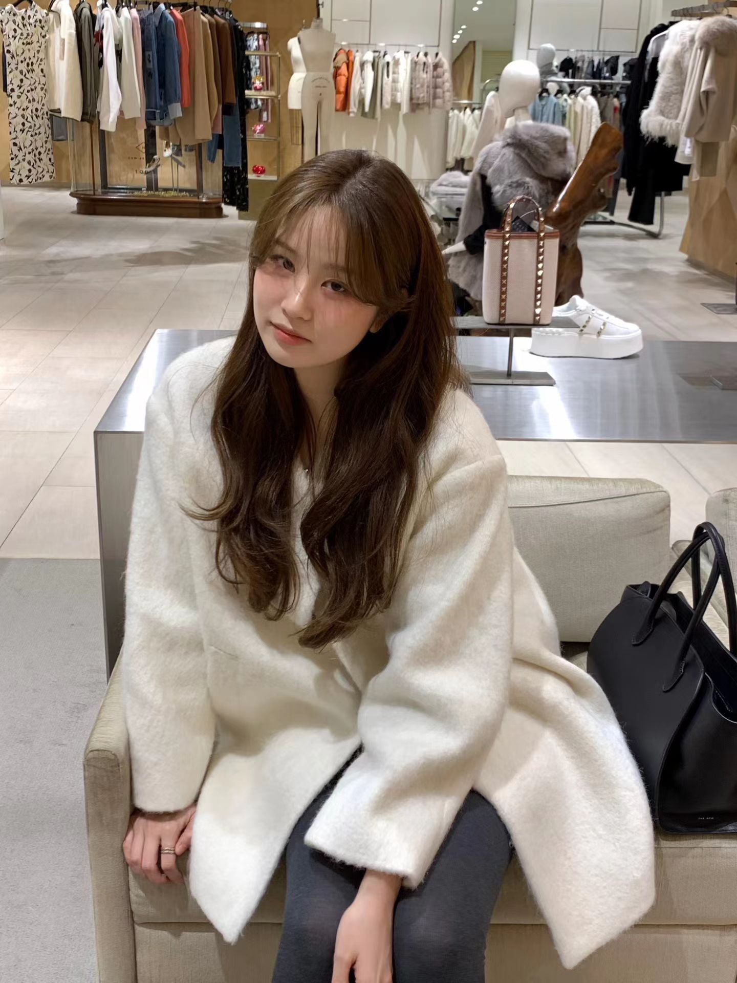 Ounce sander alpaca half coat-2col