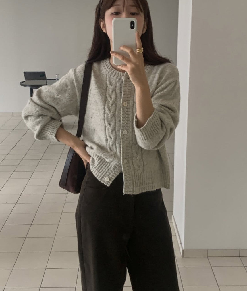 running baby alpaca cardigan-4col