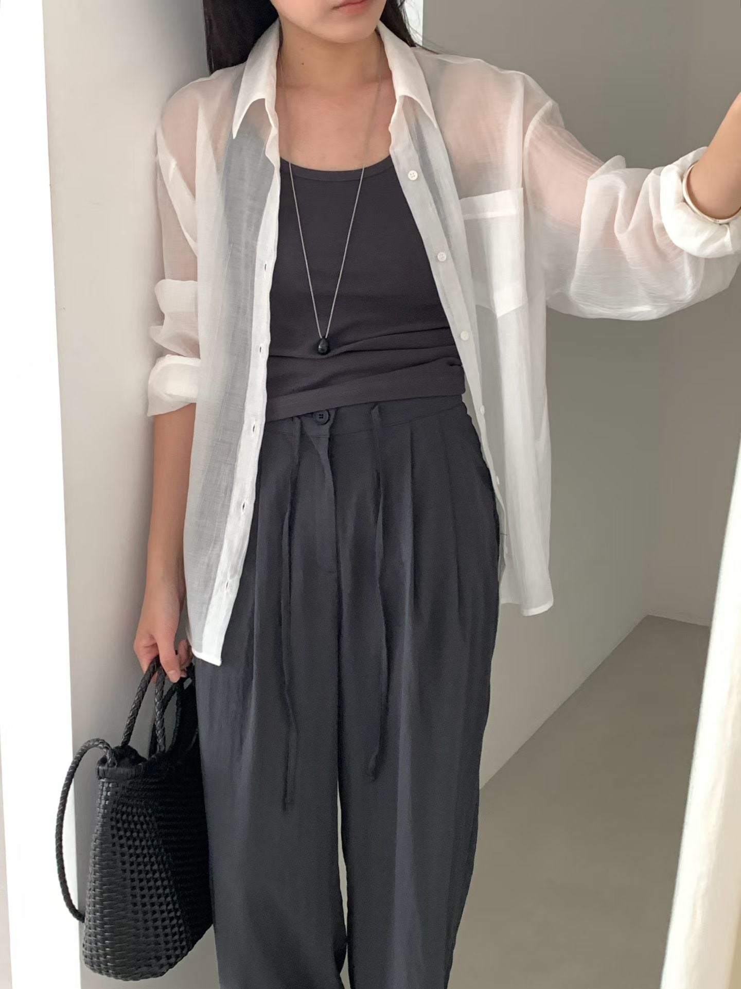 Linkle open shirt-3col