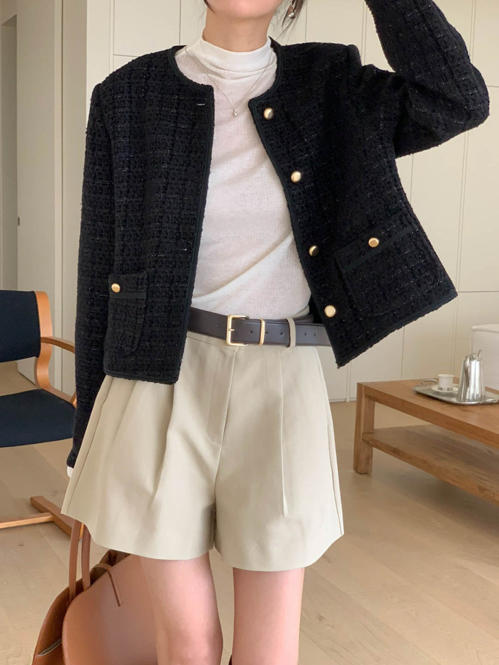 Magnetic tweed jacket-2col