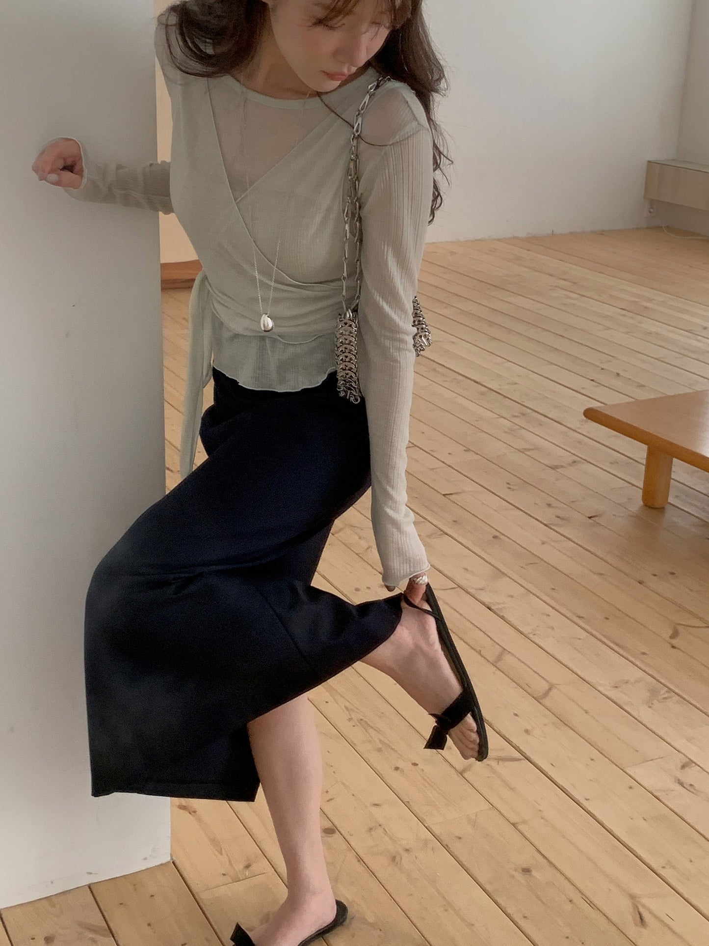 Sophie wrap vest&T set-3col