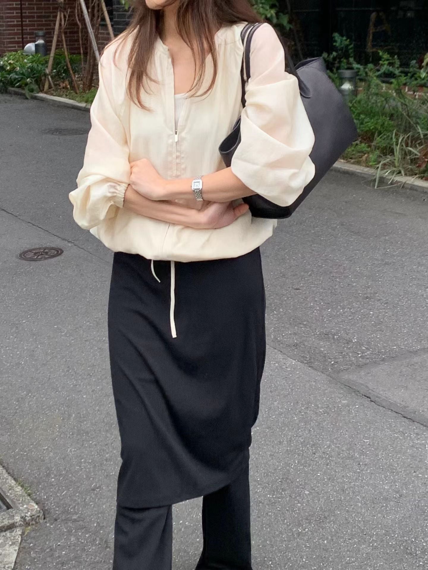 Ounce sheer shirring jumper