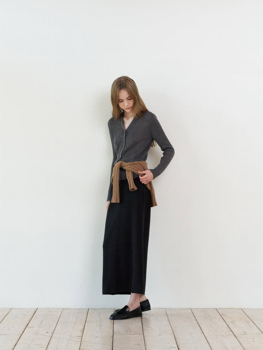 Amel wholegament cashmere knit skirt-3col