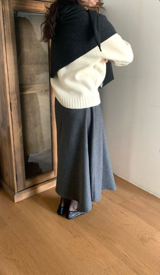 Unbal cut skirt