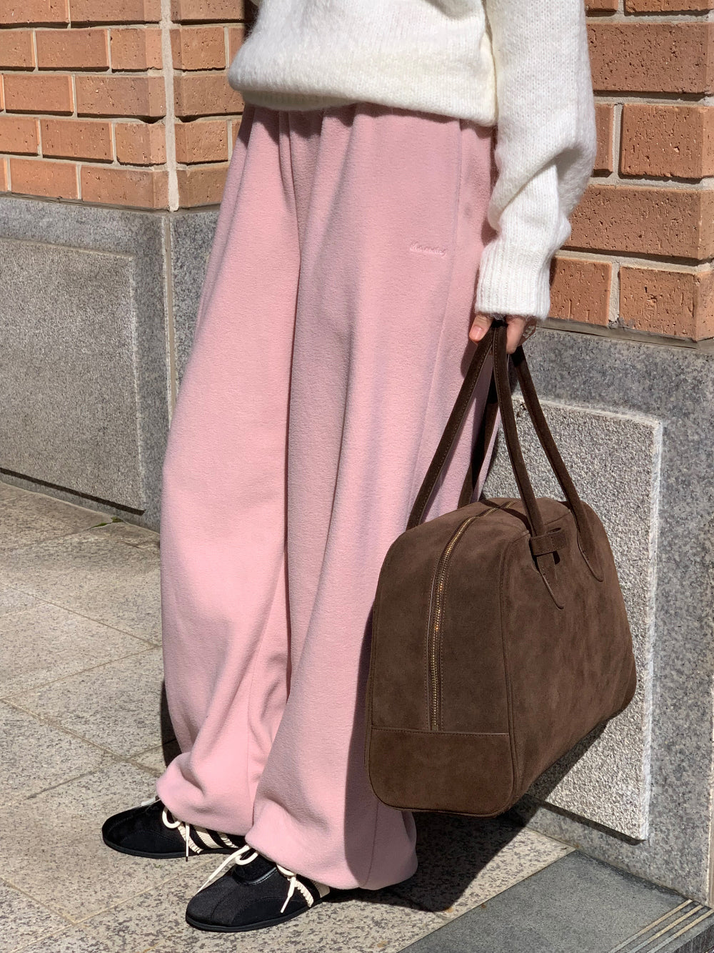 mix fleece pants-4col