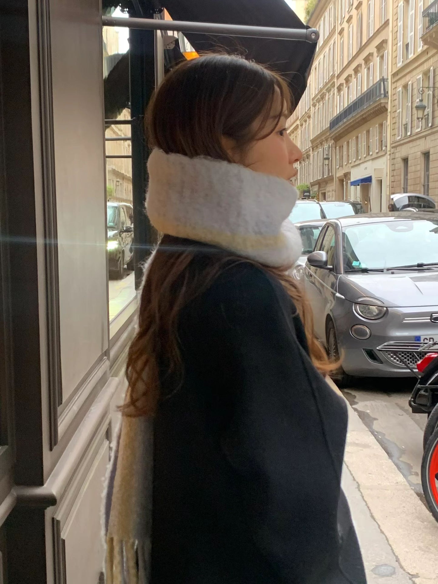 Ounce alpaca boucle muffler-3col