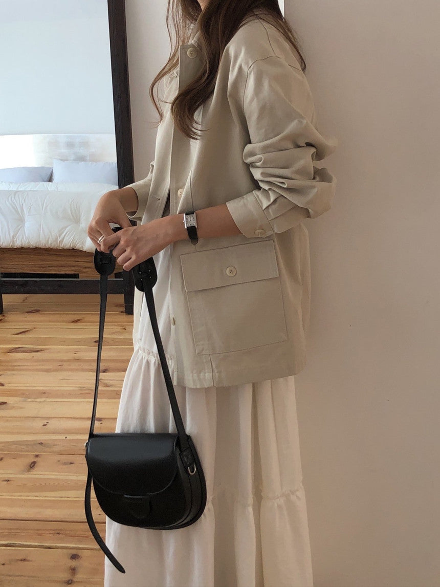 Glebe cotton bomber jacket-2col