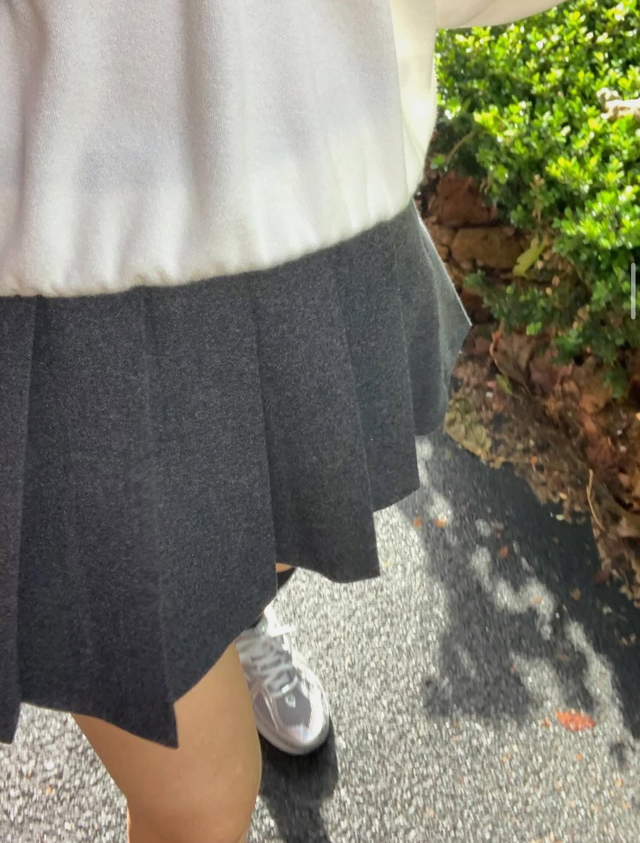 liter venity wool pleats skirt-2col