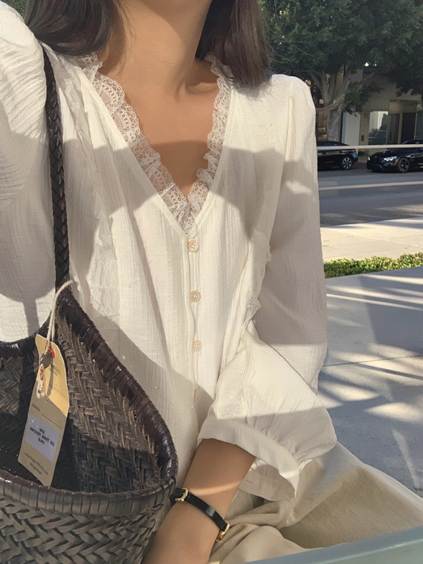 liter vera lace blouse-2col