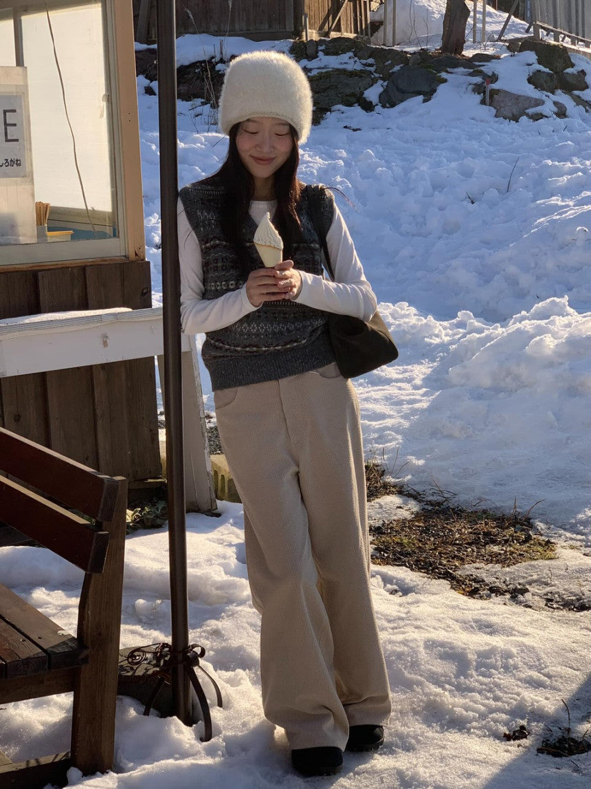 Isabel corduroy pants-2col