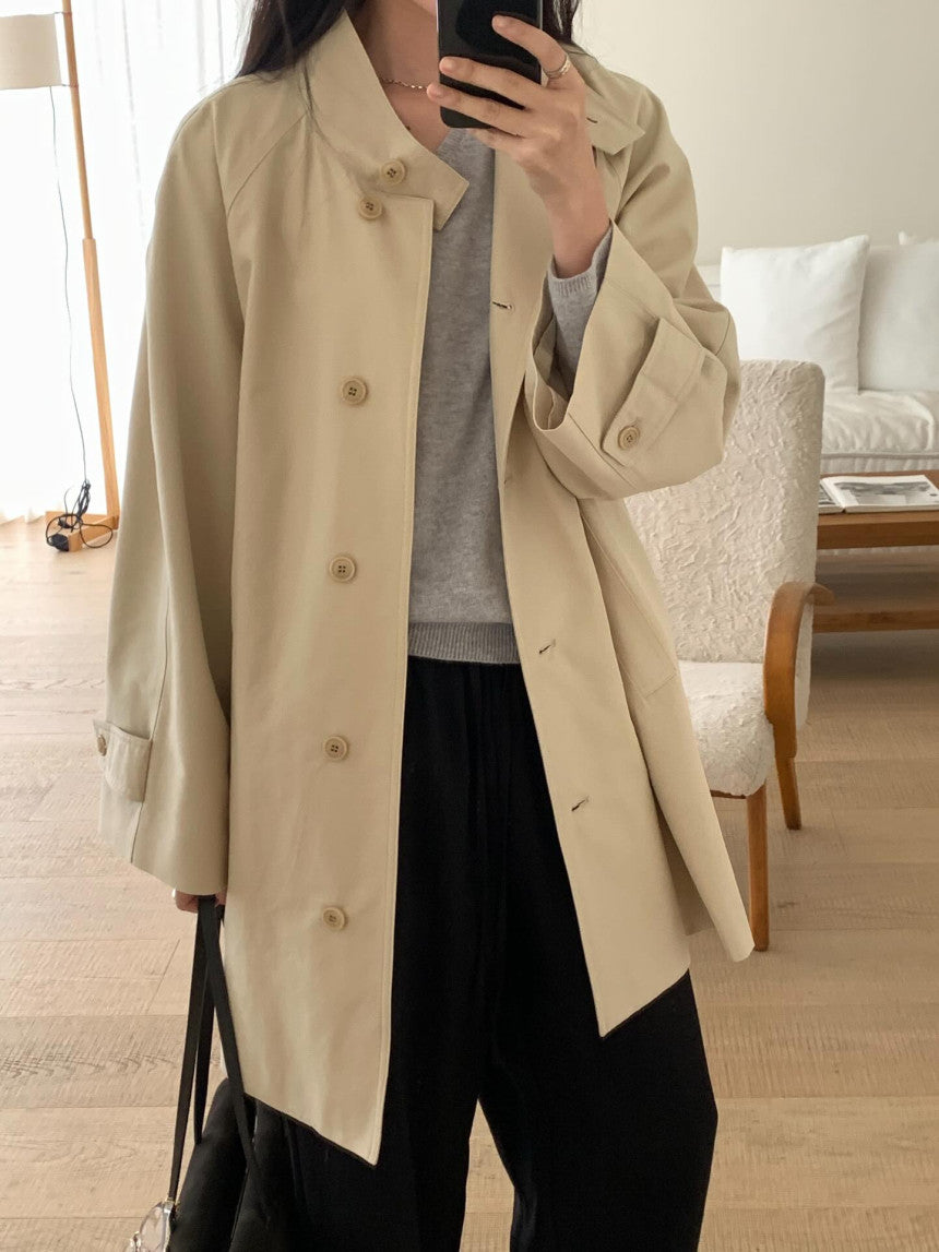 meli high-neck trench-2col