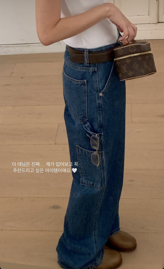 113 Carpenter denim ショート丈あり