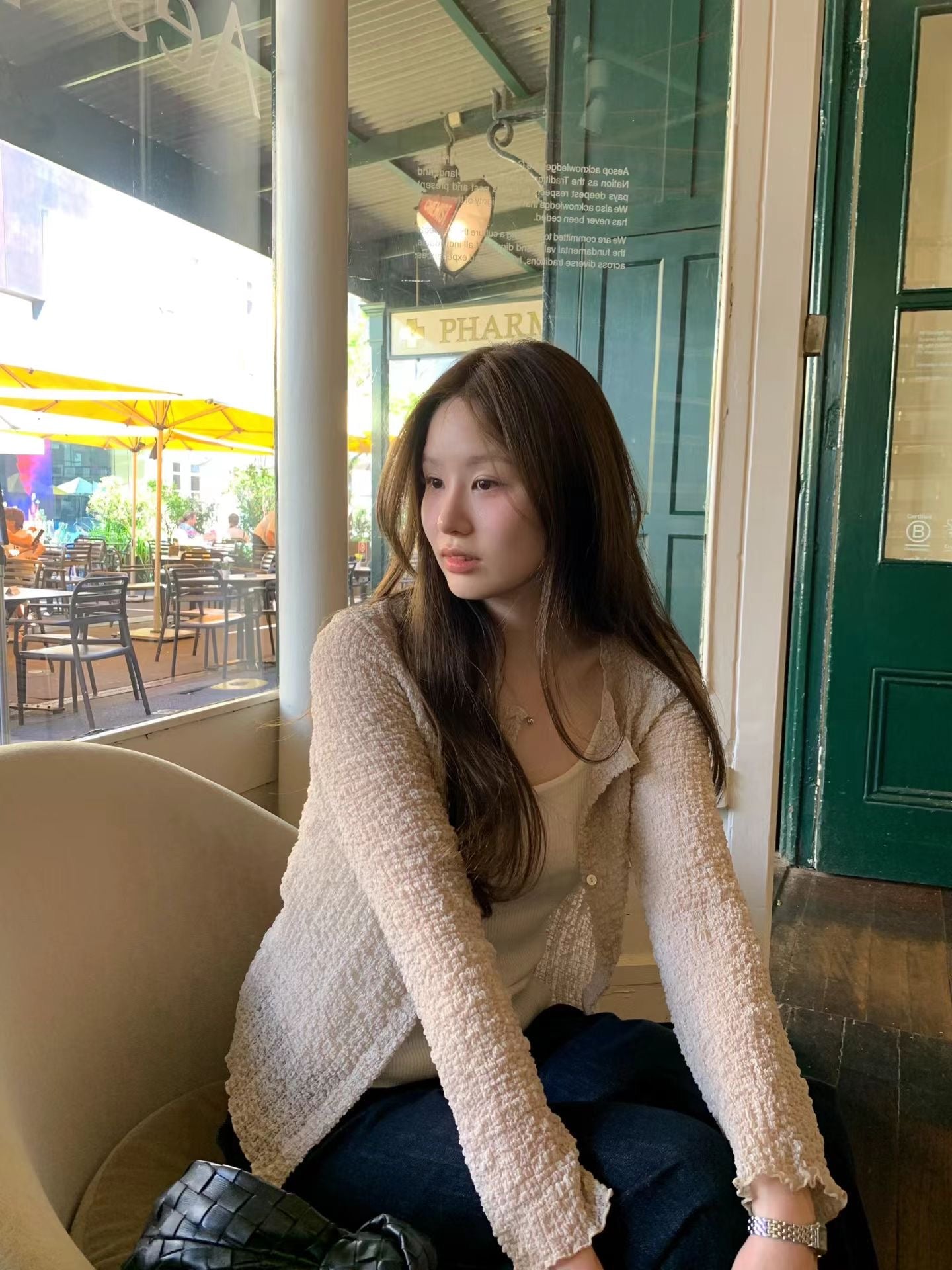 Ounce cloud wrinkle cardigan-3col