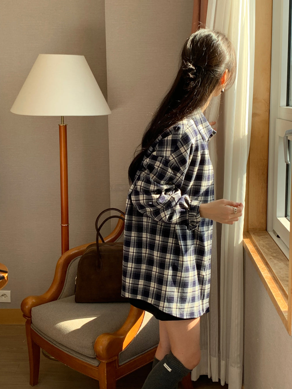 tint check gimo shirt-2col