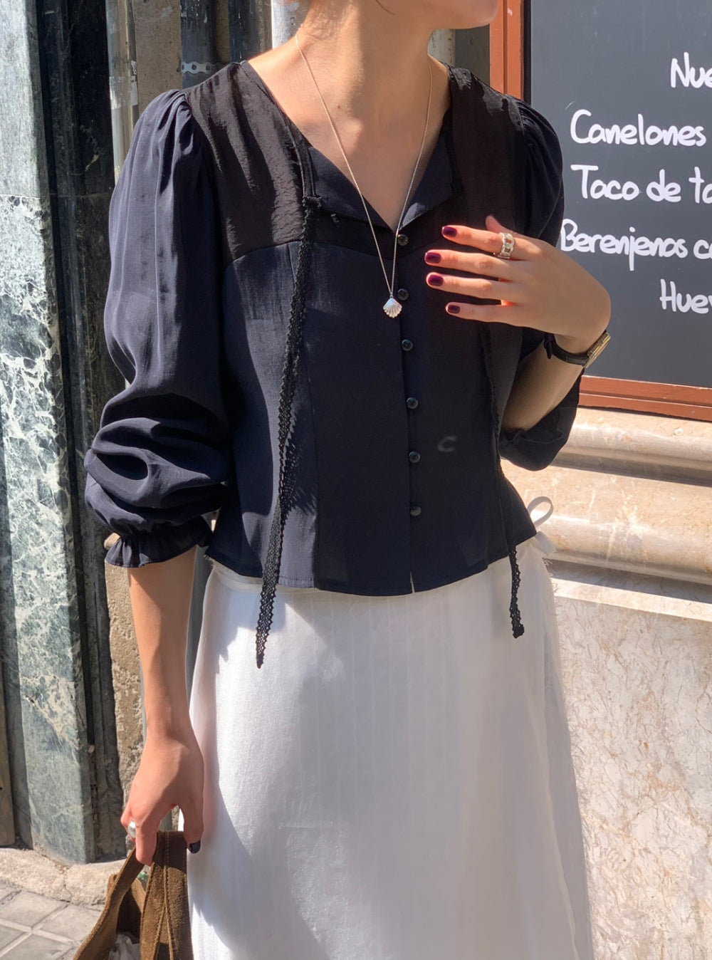 Shining blouse-3col