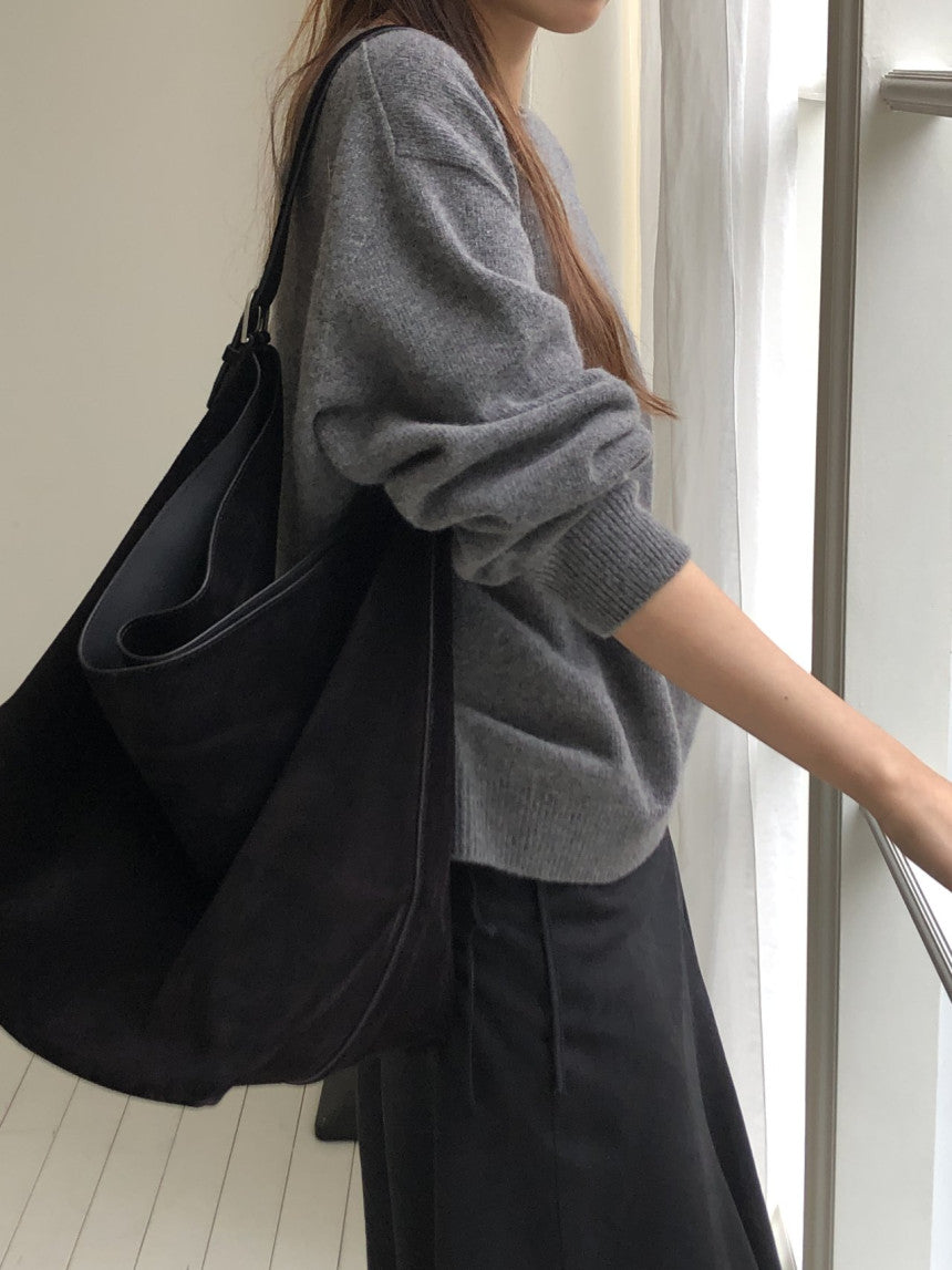 Elin cashmere wholega boat neck knit-4col