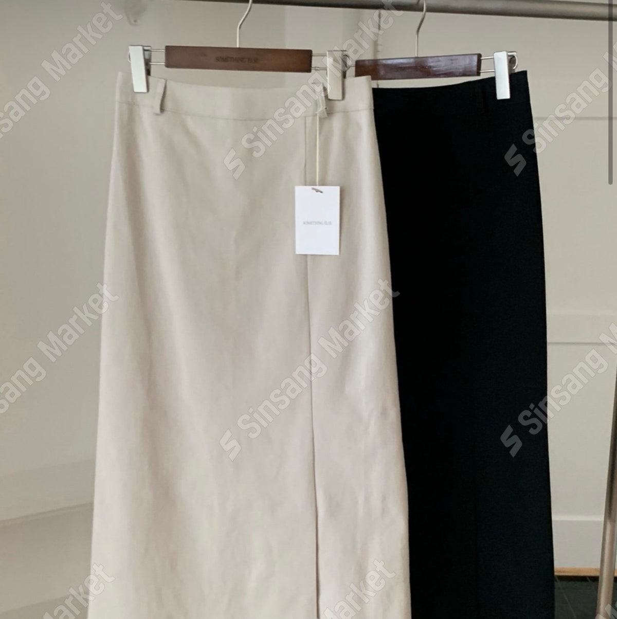 rea peach slit skirt-2col