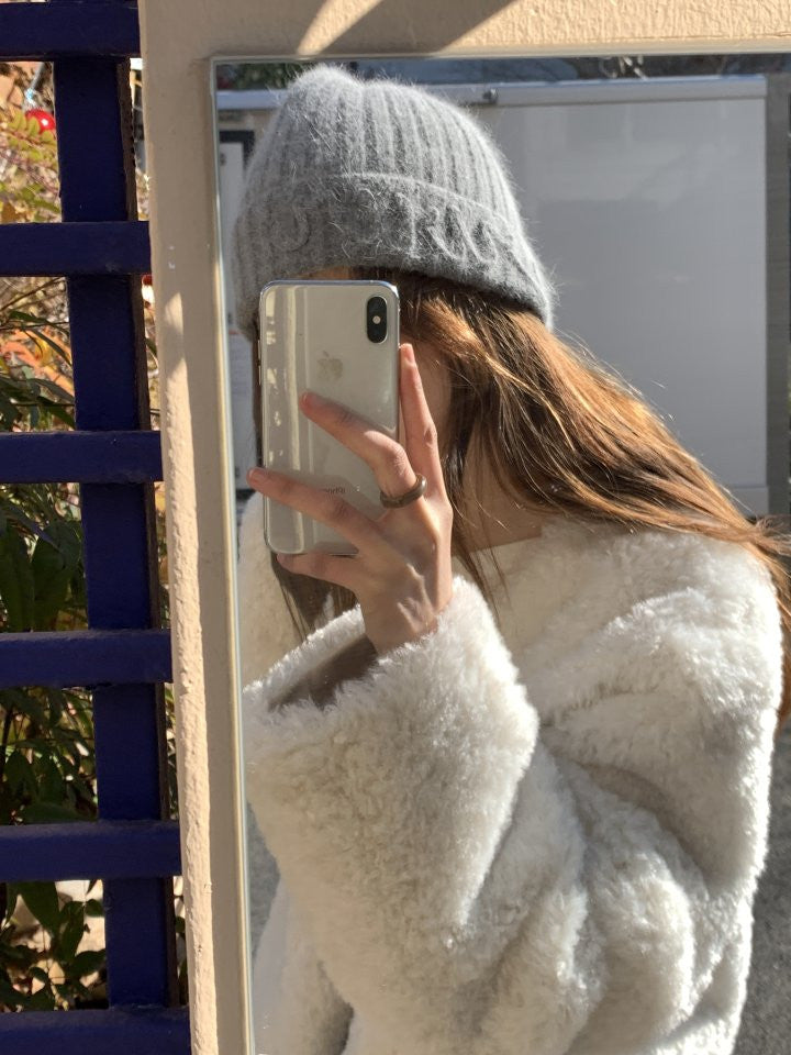 Nordic angora beanie-2col