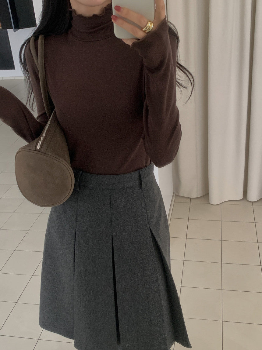 new inder wool skirt-2col