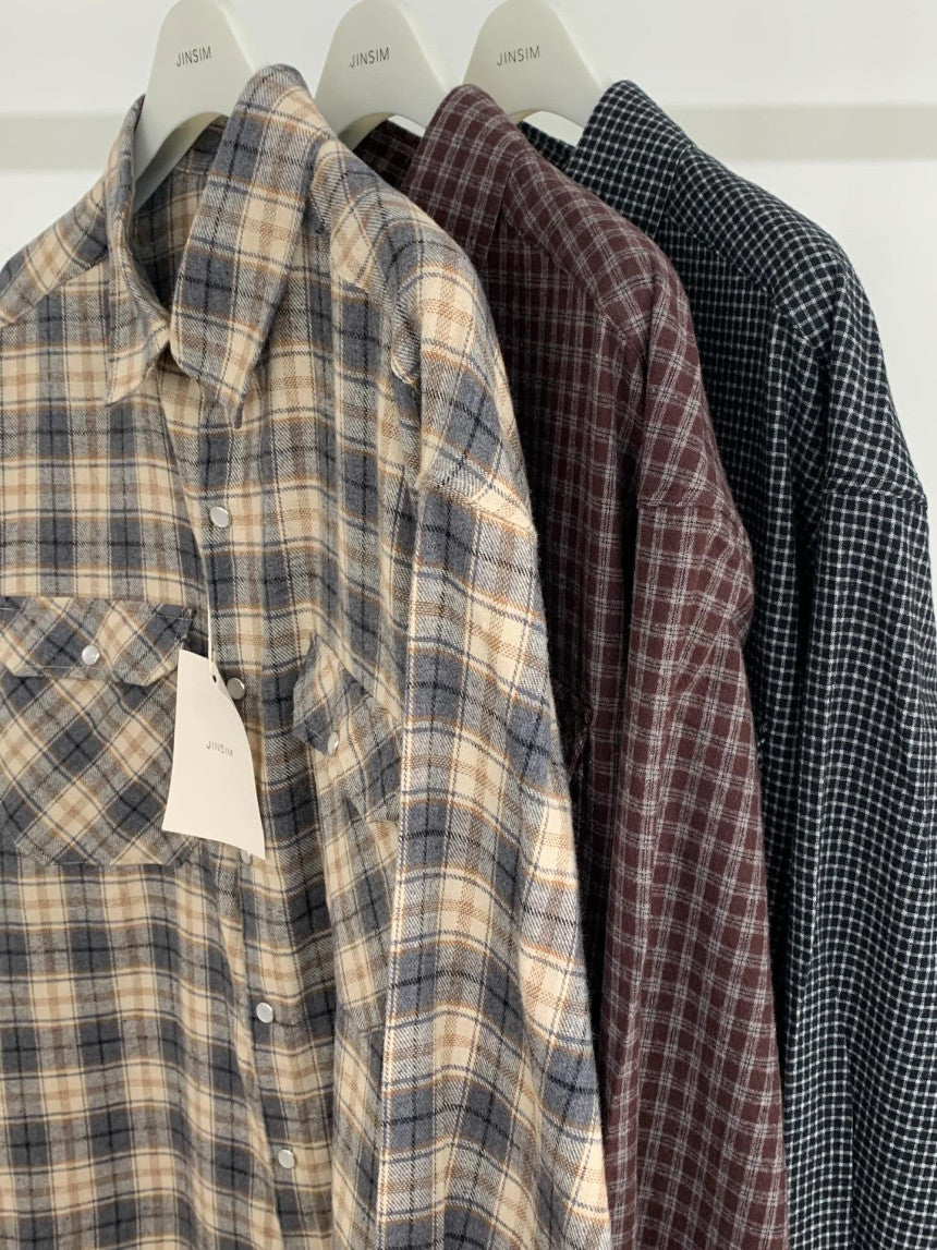Jade check shirt-3col