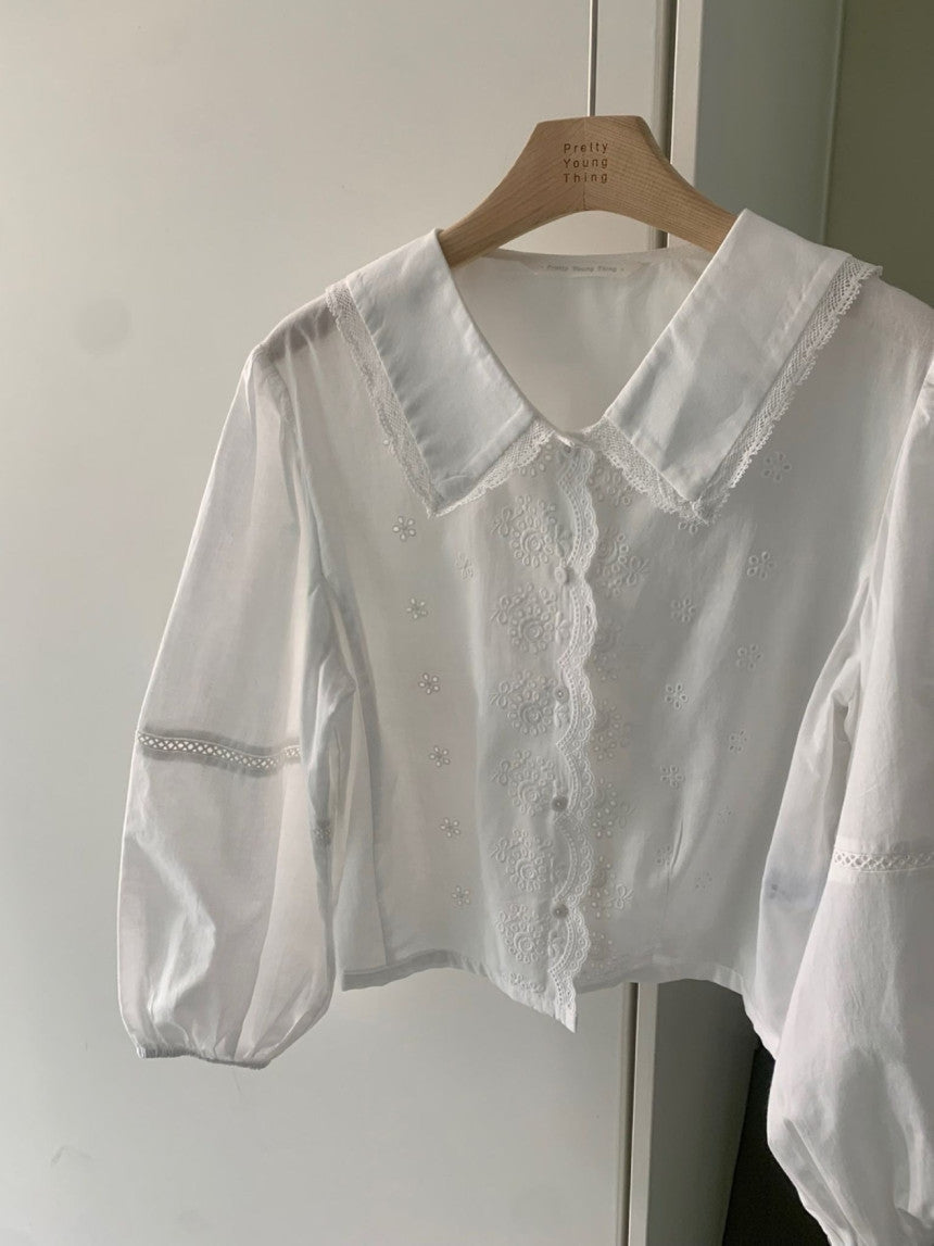 Rose lace blouse