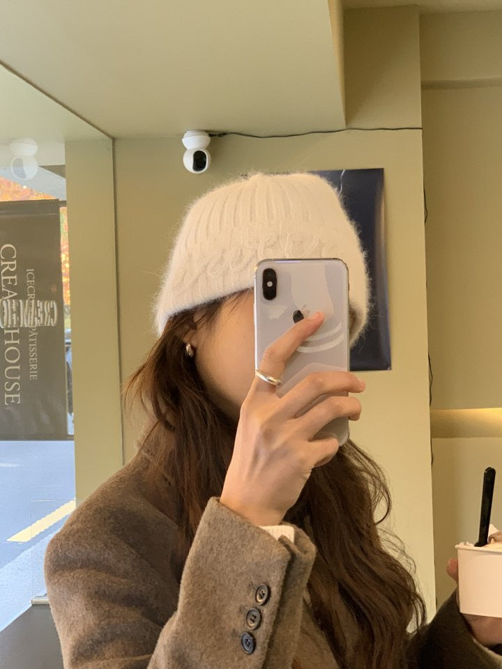 Nordic angora beanie-2col