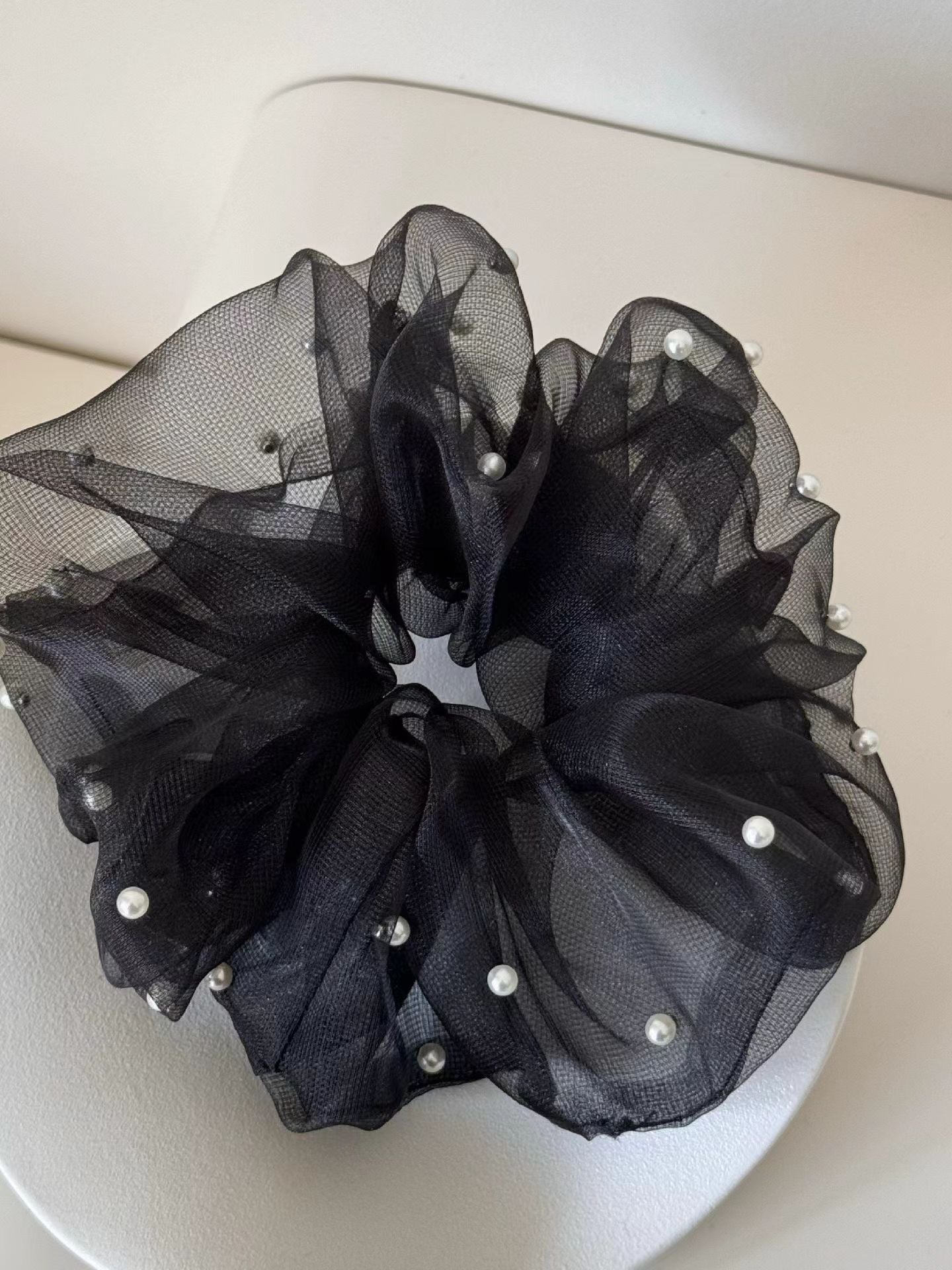 Pearl scrunchies