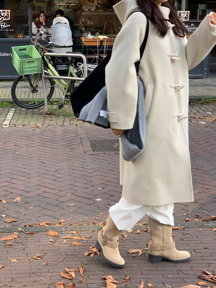 Barnet hood duffle handmade coat-2col