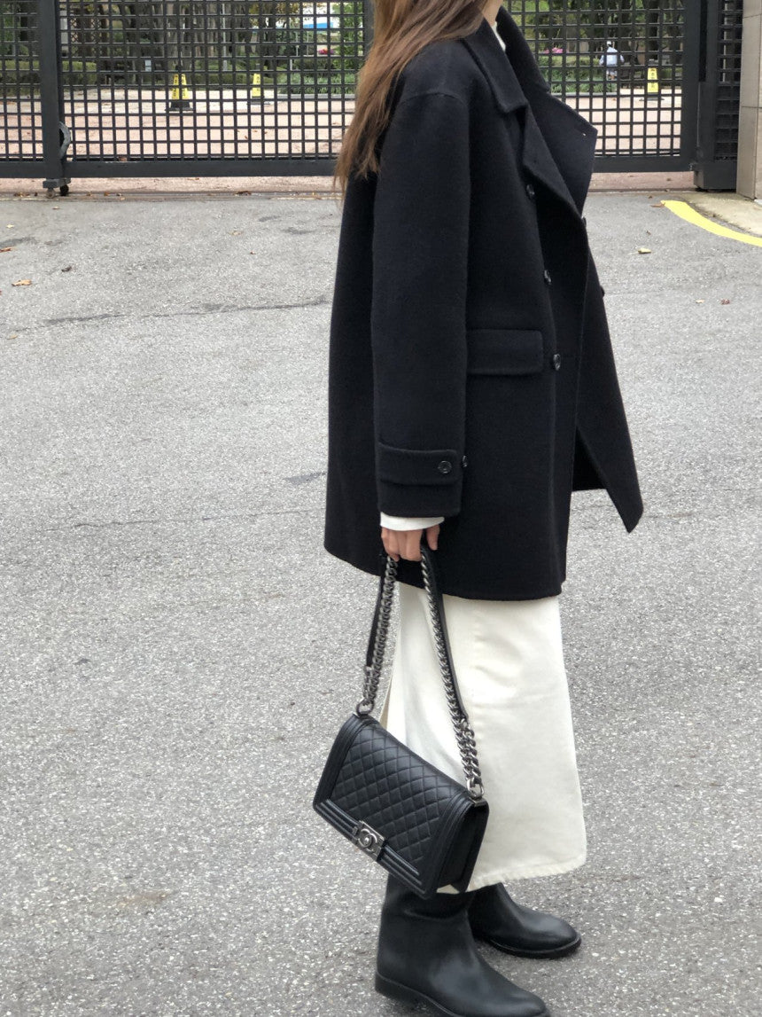 Ellen double handmade coat-2col