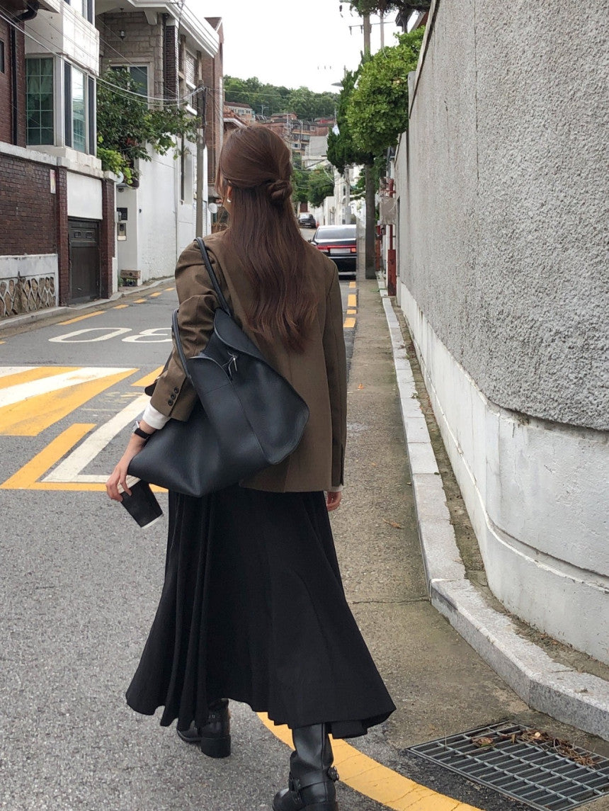 Firenze long flare skirt-2col