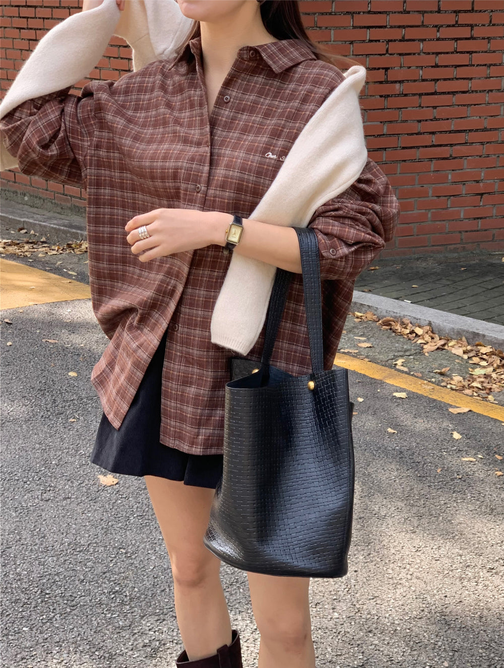 Boston check shirt-2col