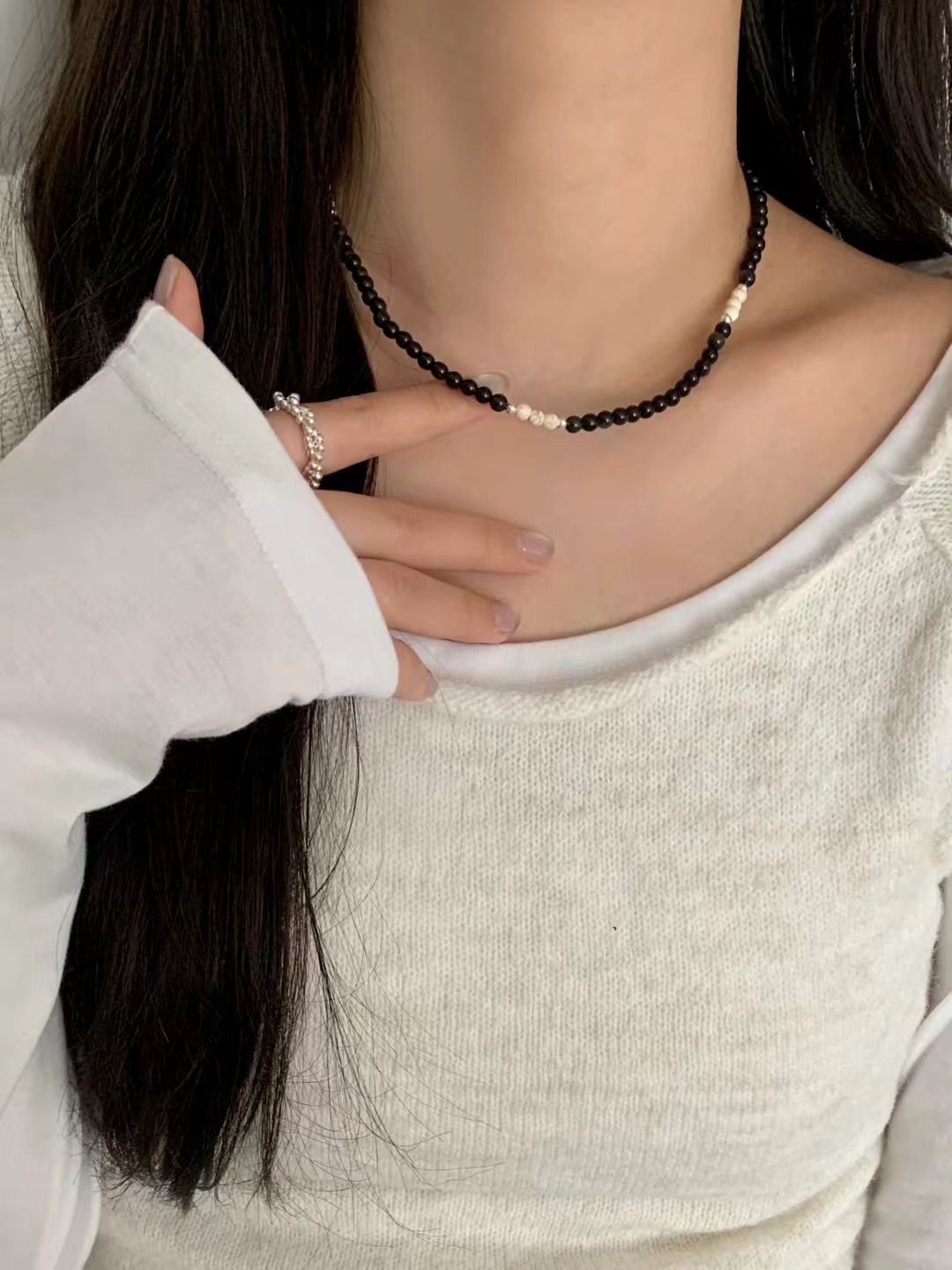 Onyx Fossil Necklace