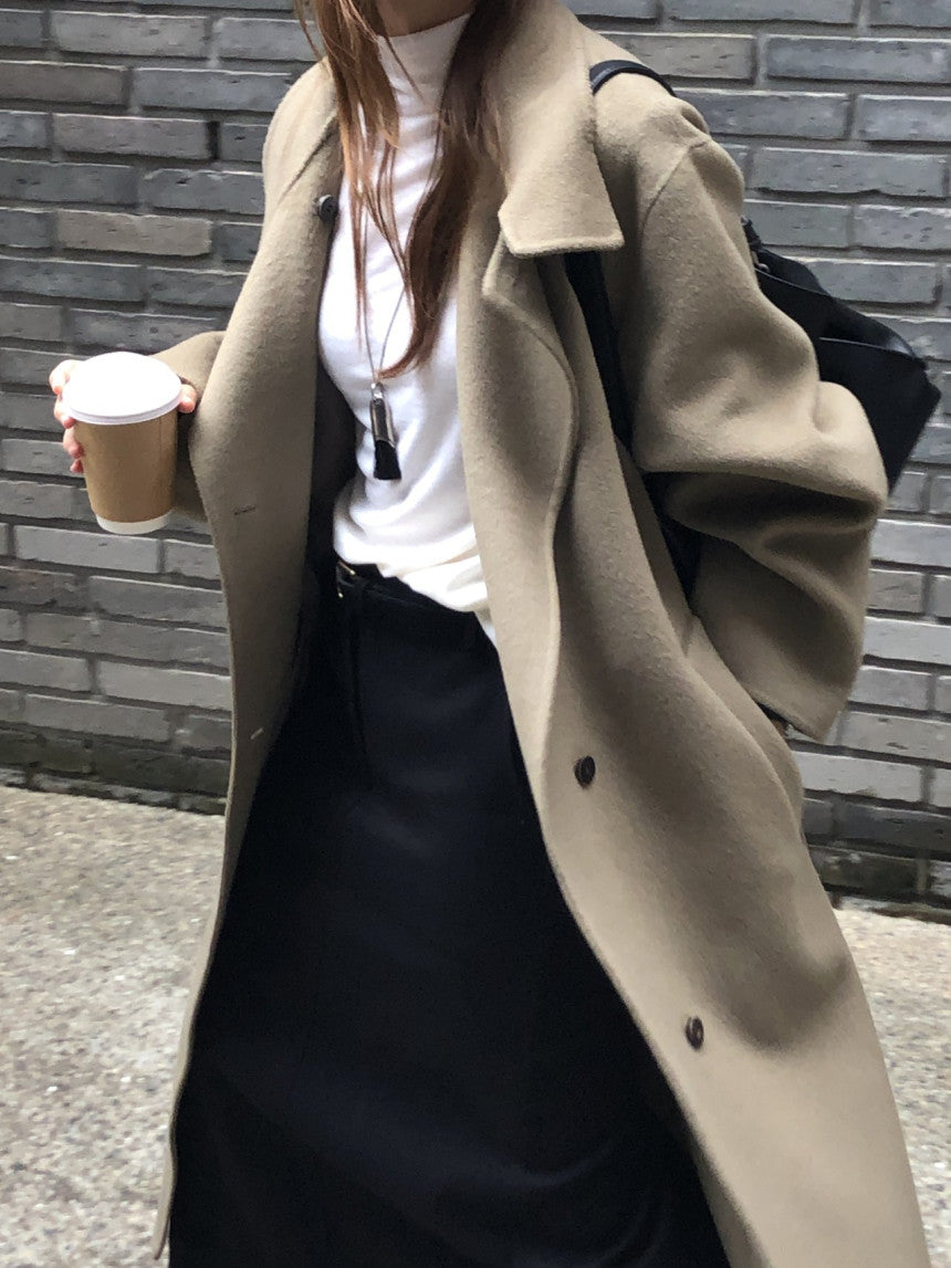 Noel high neck handmade coat-2col