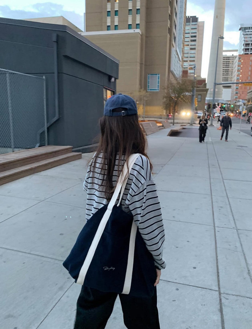 Corduroy big bag-3col