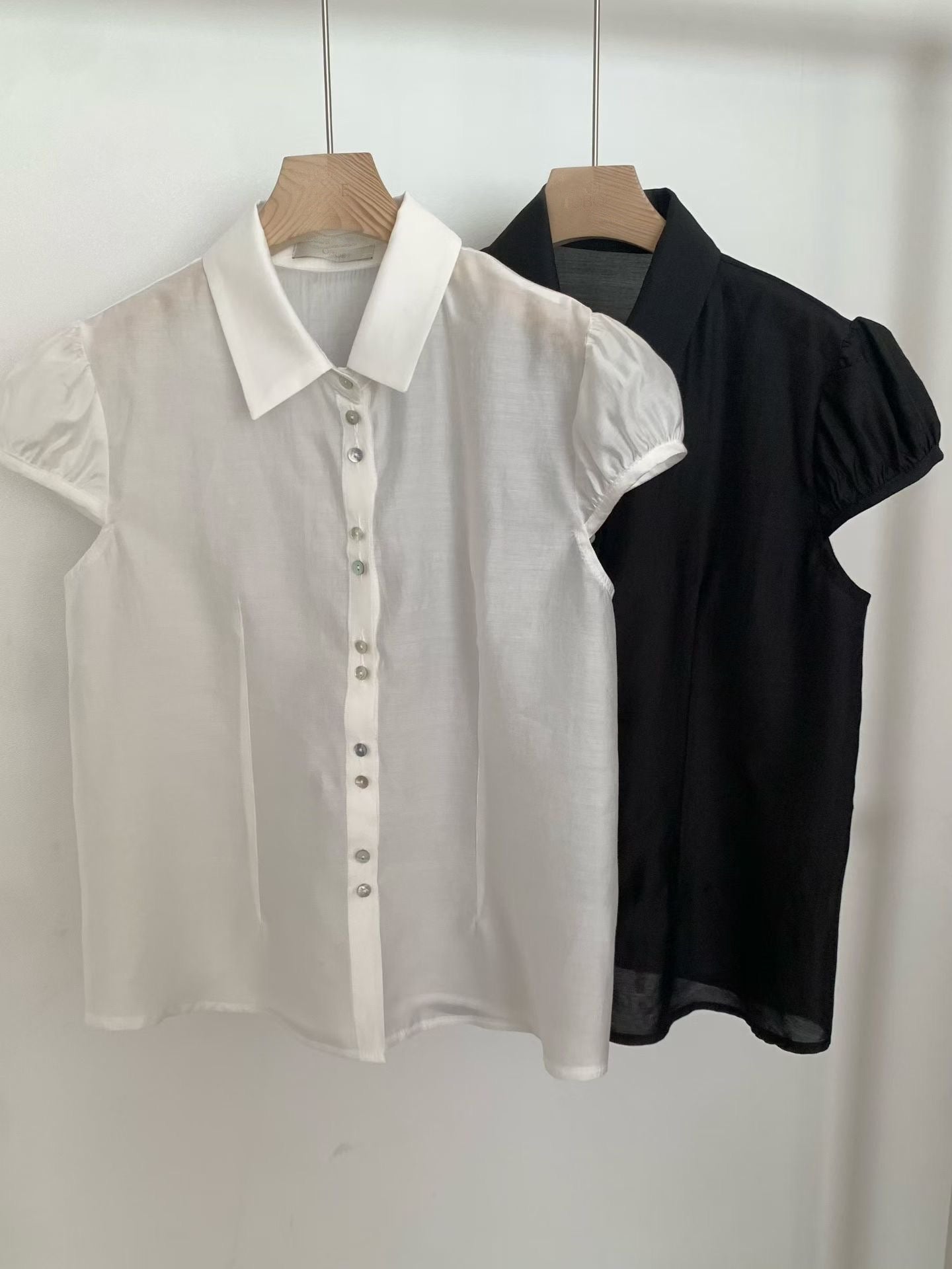 niel two button blouse-2col