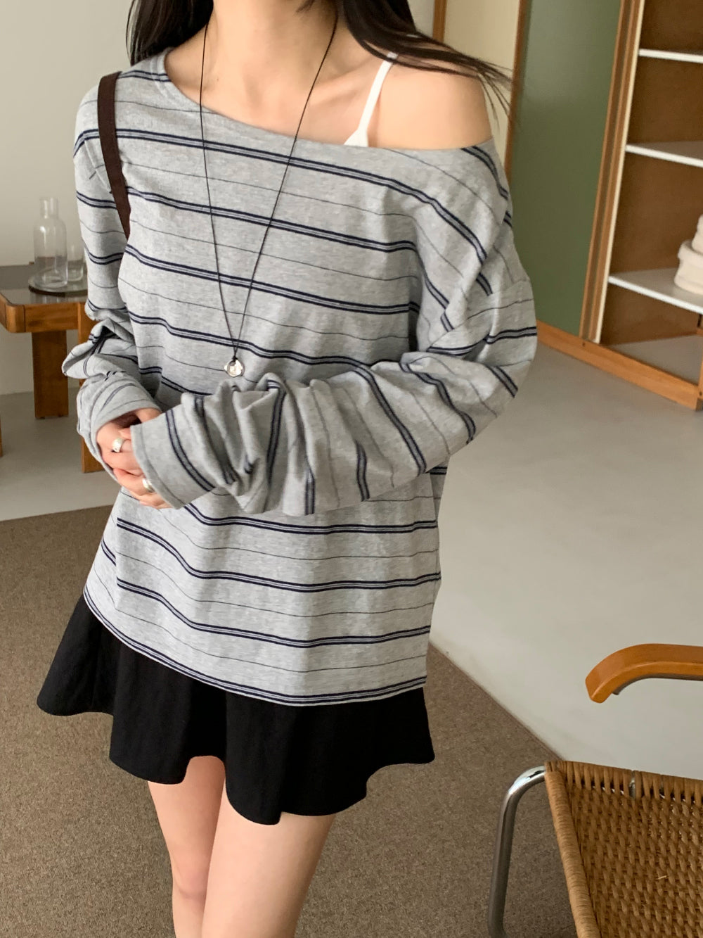 Celine off shoulder T-4col