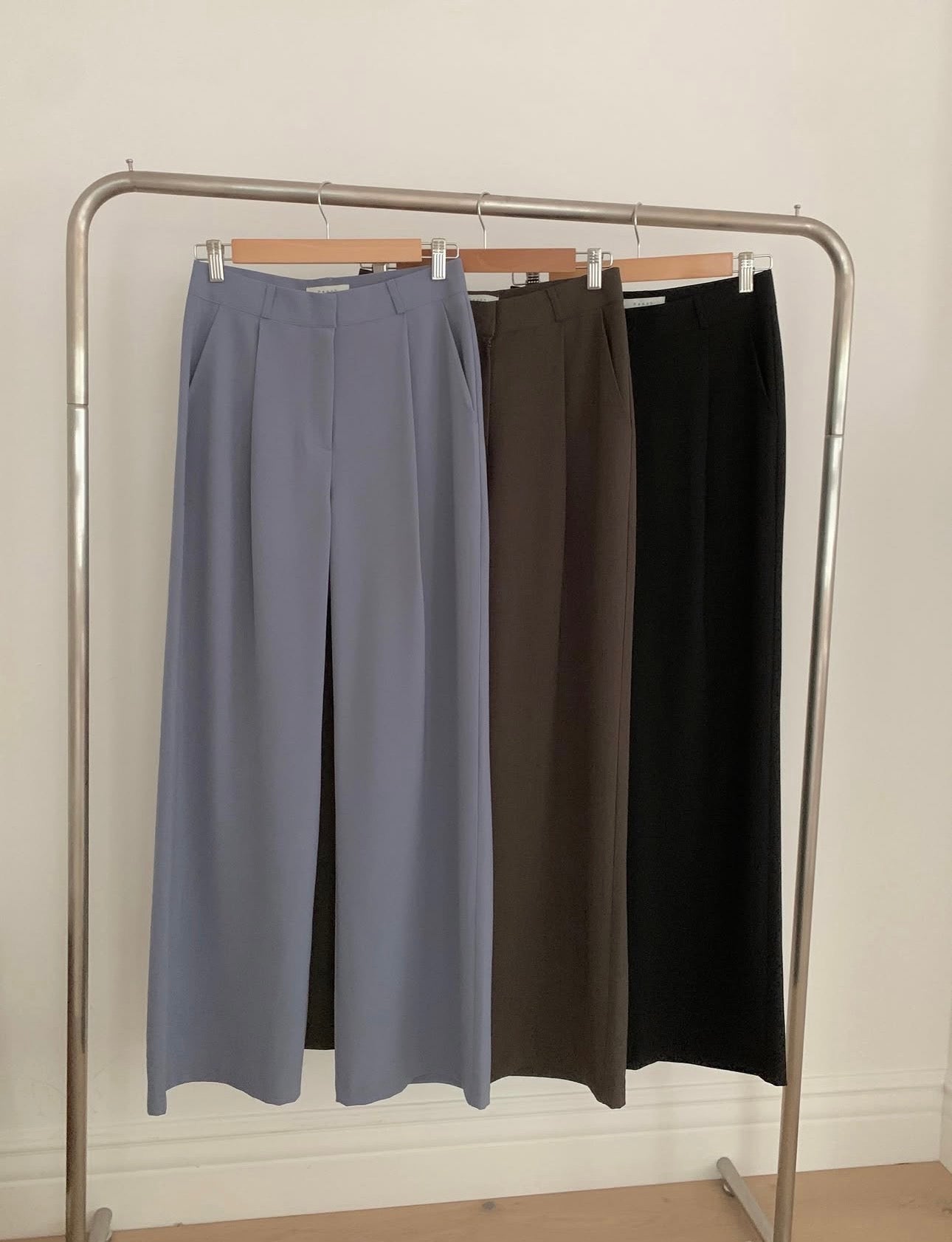 one pin tuck wide slacks-3col/ショート丈あり