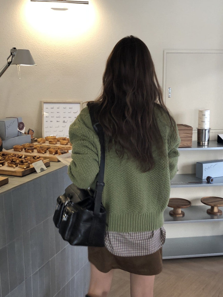 Brick wool cable knit-3col