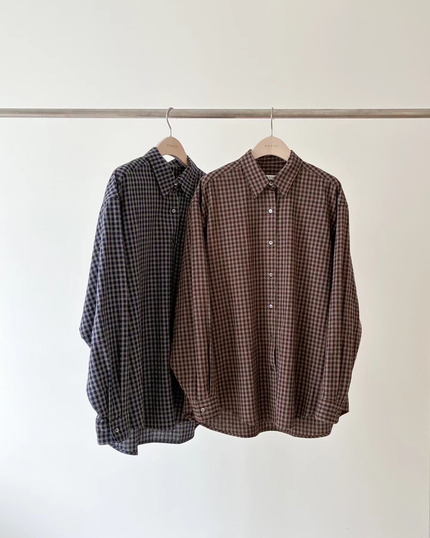 Ounce eve check shirt-2col