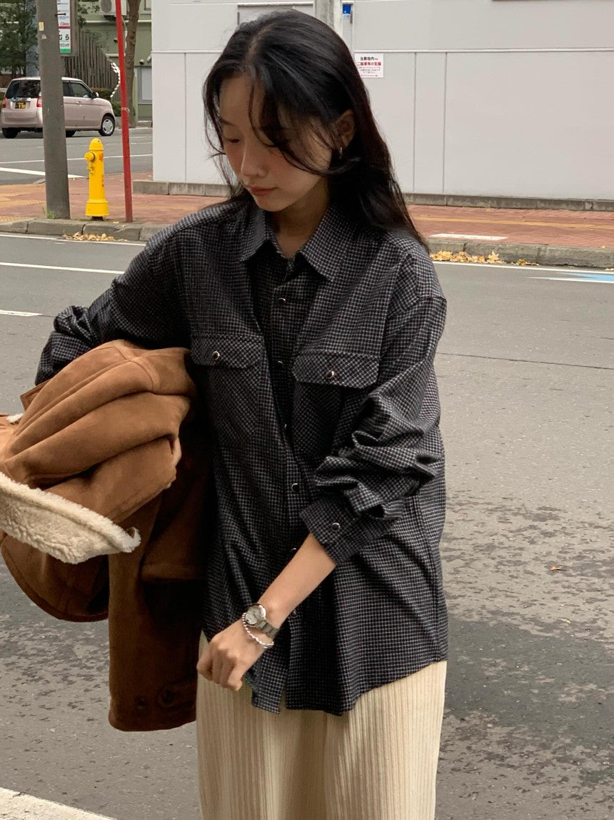 Jade check shirt-3col