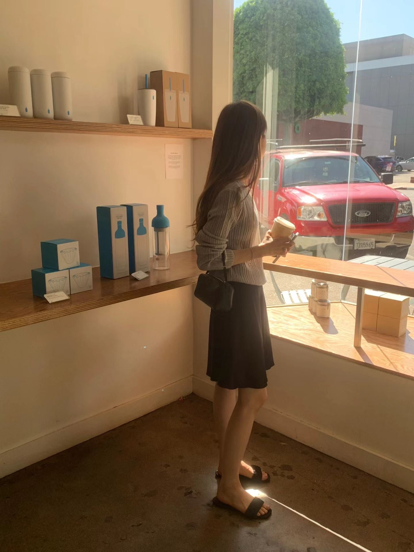 Ounce v neck rib knit-3col