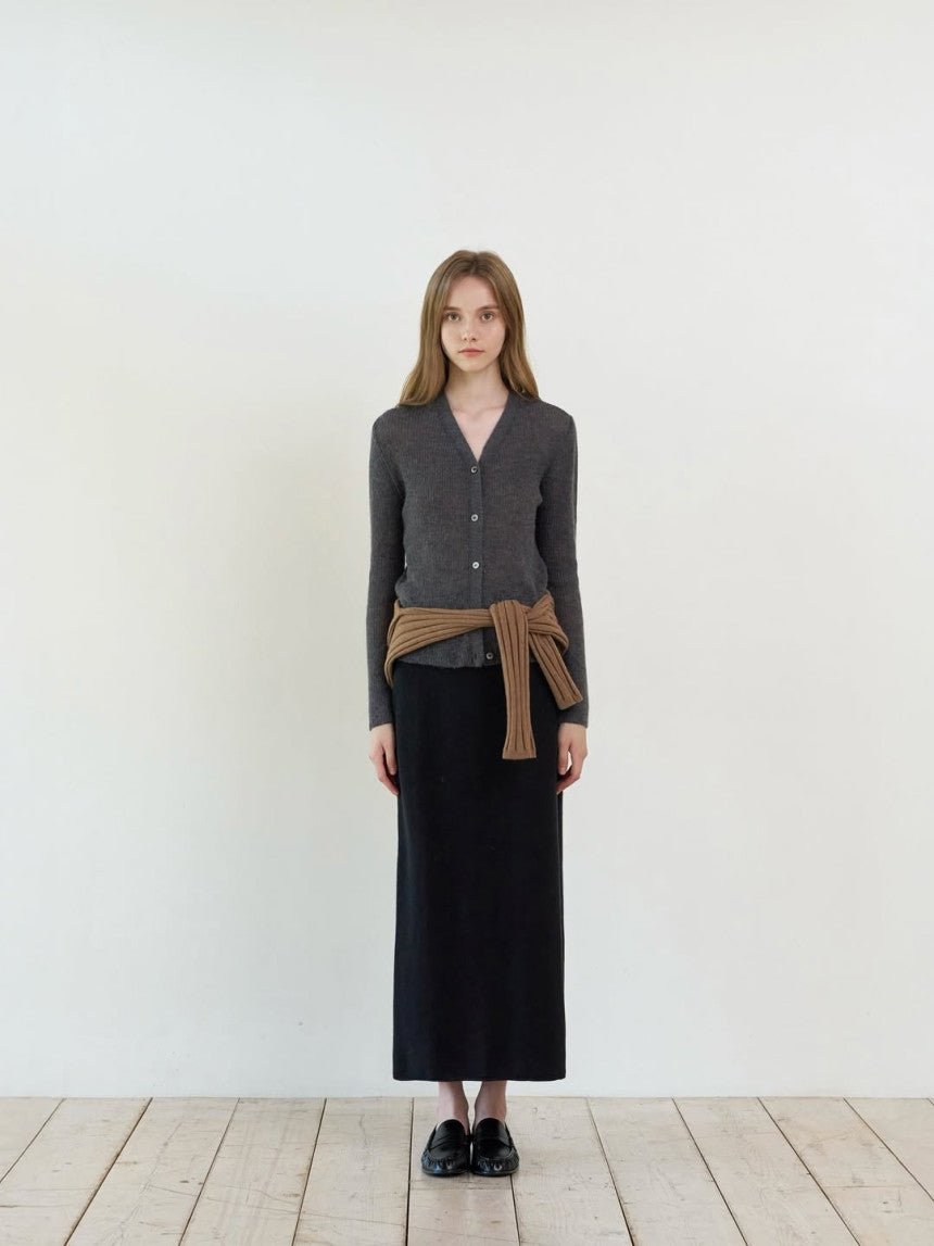 Amel wholegament cashmere knit skirt-3col