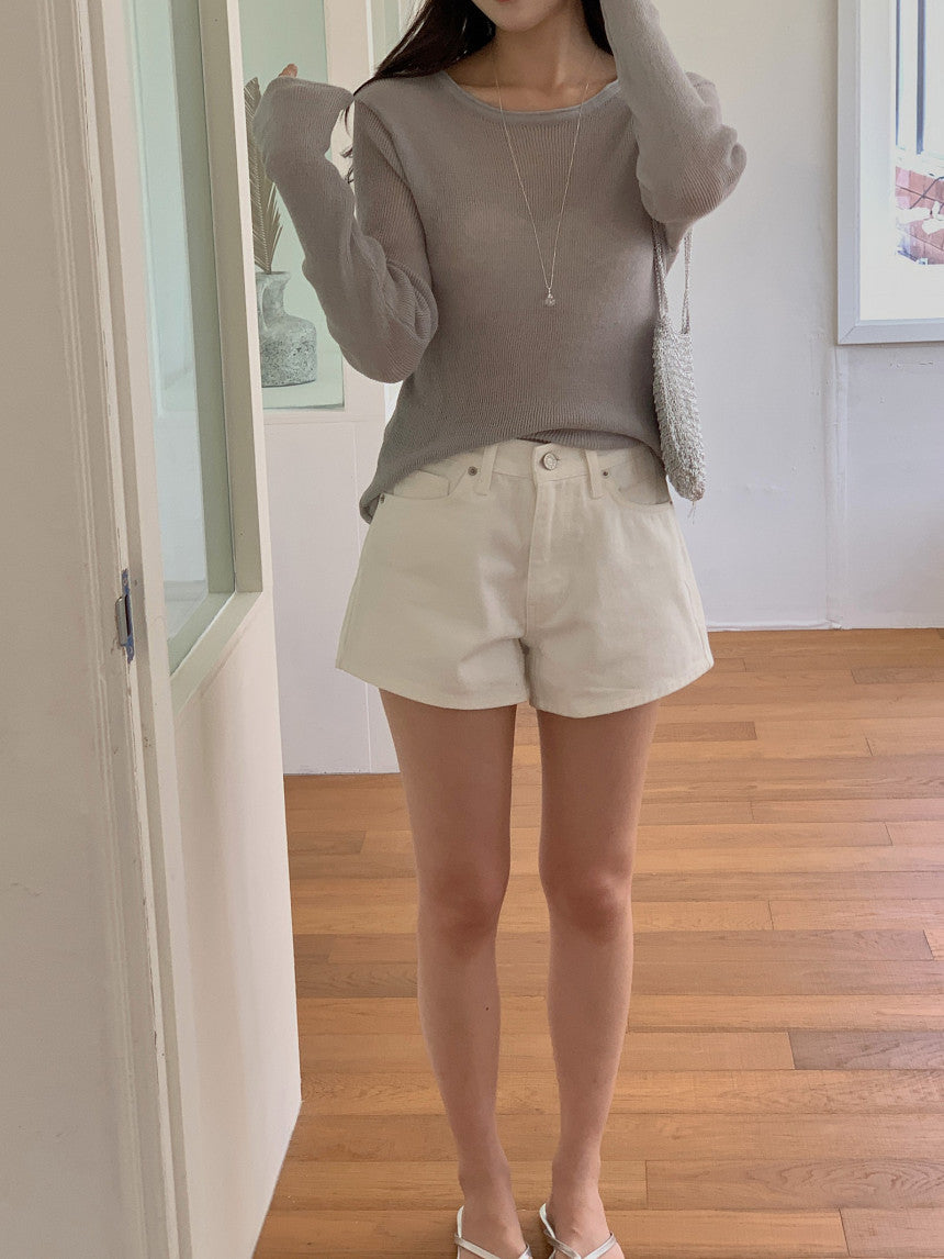 Nudy rib linen knit-4col