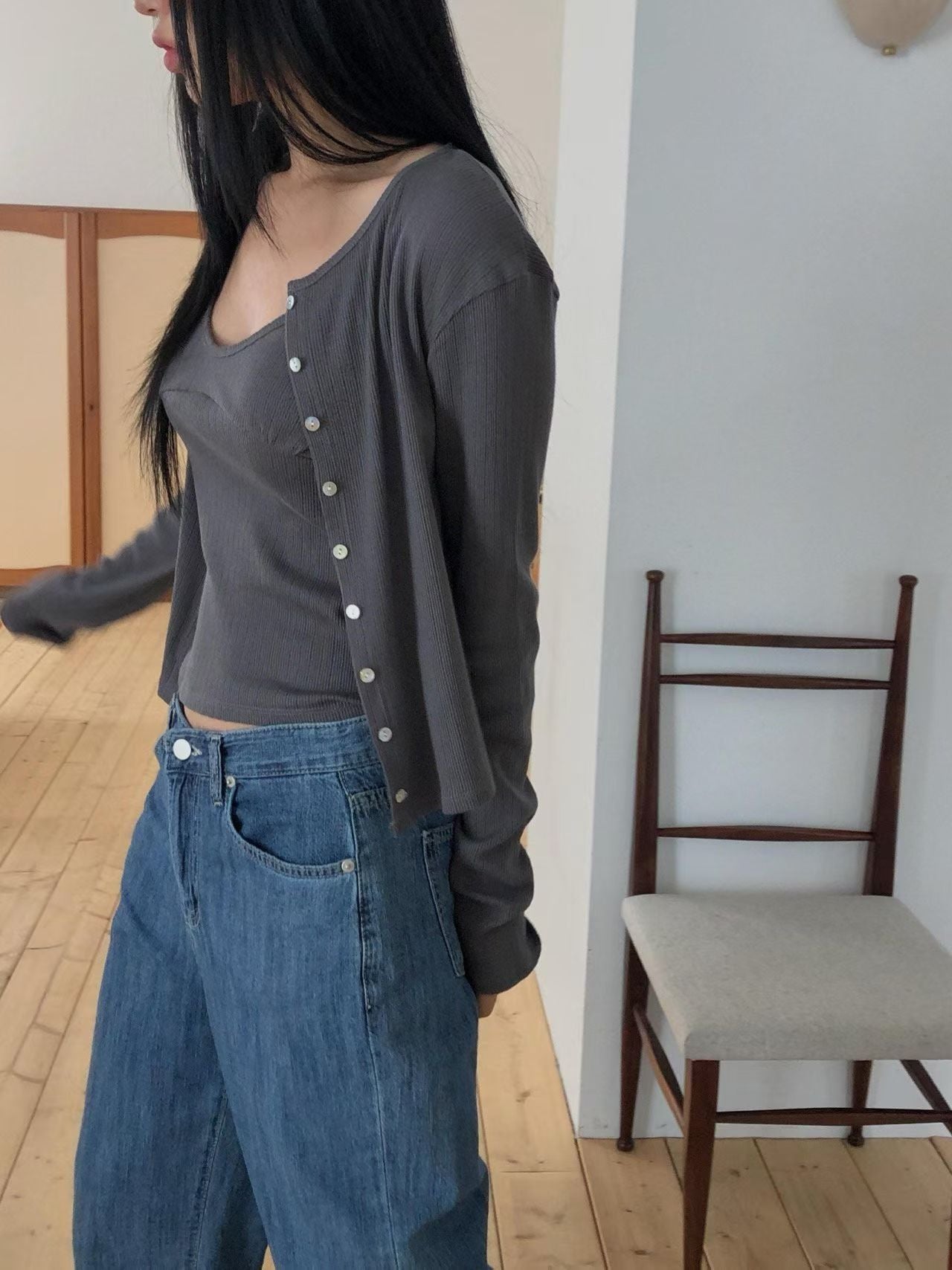 momo cardigan&sl set-3col